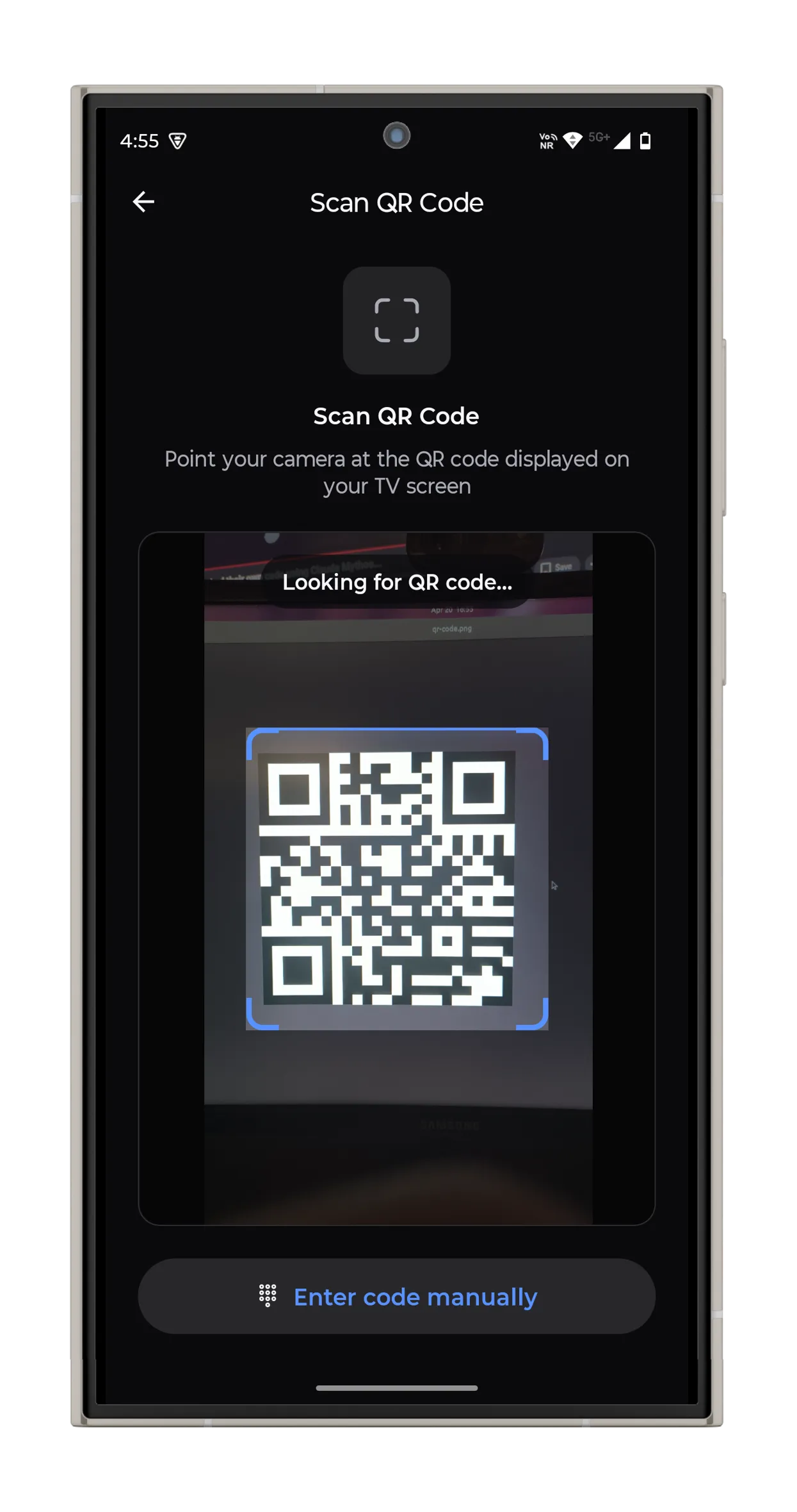 Vync phone controller screen